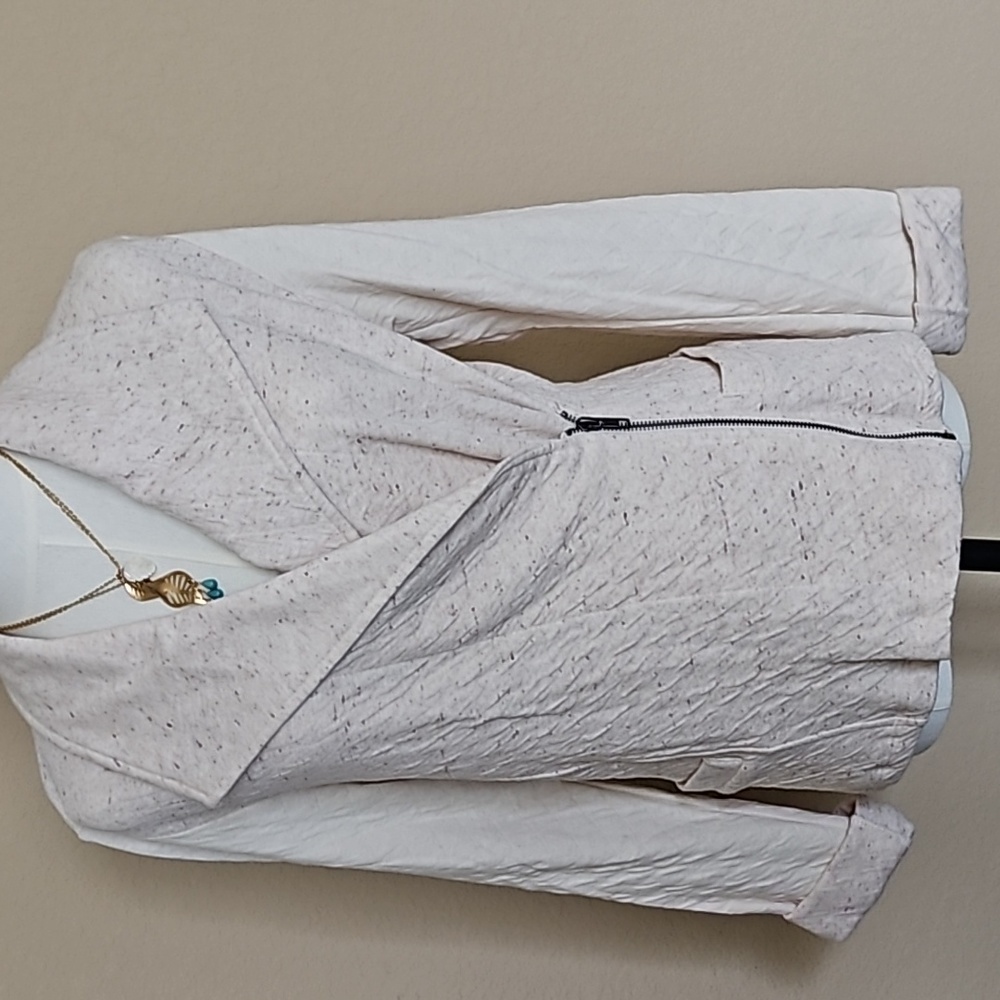 Anthropologie Dolan Knit Moto Cardigan Jacket Ivory / Cream Like-New - M